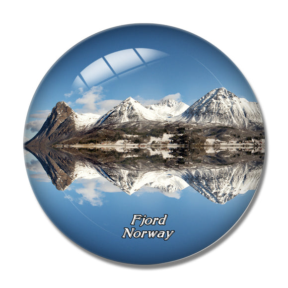 Norway Fjord Water 3D Fridge Magnet Crystal Glass