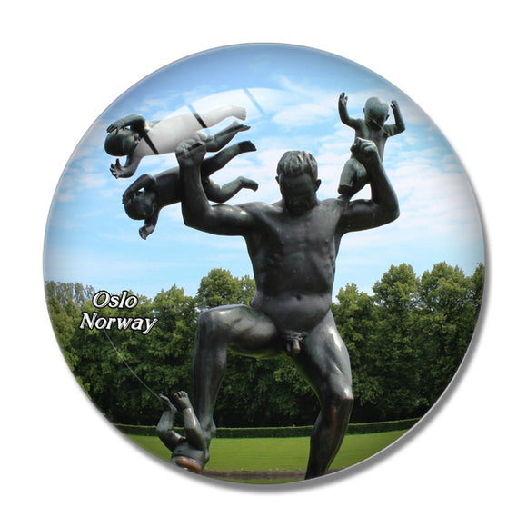 Norway Frogner Park Oslo 3D Fridge Magnet Crystal Glass