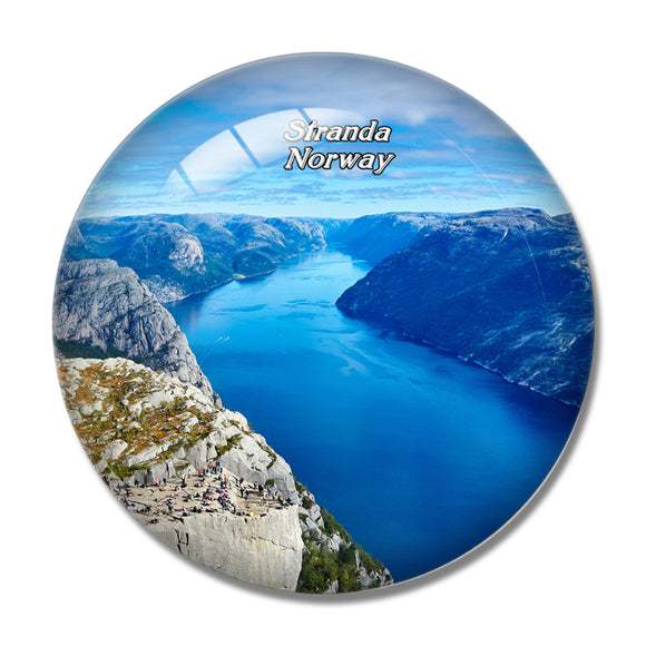 Norway Geiranger Fjord Stranda 3D Fridge Magnet Crystal Glass