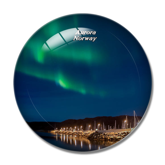 Norway Northern Lights Aurora 3D Fridge Magnet Crystal Glass