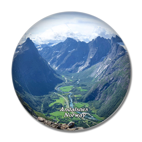 Norway Romsdalseggen Andalsnes 3D Fridge Magnet Crystal Glass