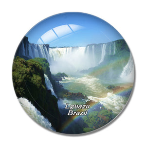 Brazil Iguazu Falls 3D Fridge Magnet Crystal Glass