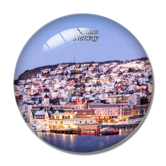 Norway Tromso Sunrise 3D Fridge Magnet Crystal Glass