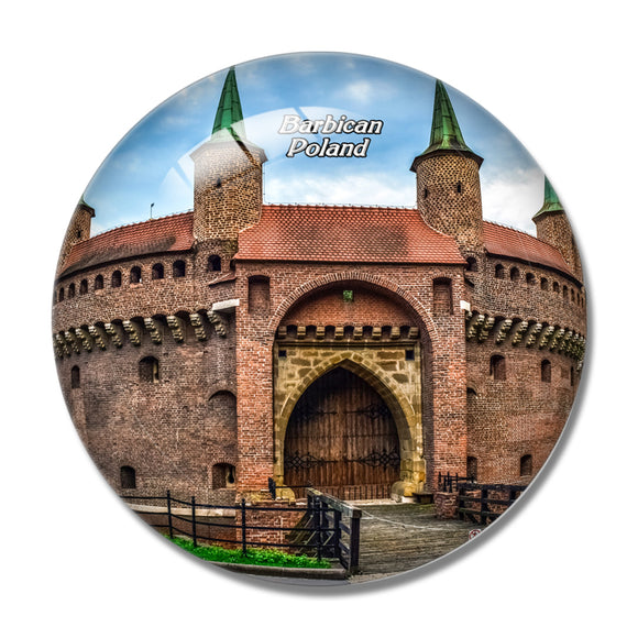 Poland Barbican Fort 3D Fridge Magnet Crystal Glass