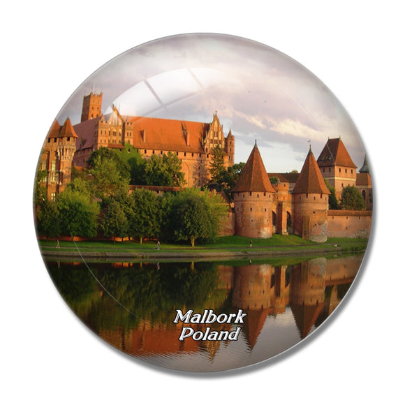 Poland Castle Malbork 3D Fridge Magnet Crystal Glass