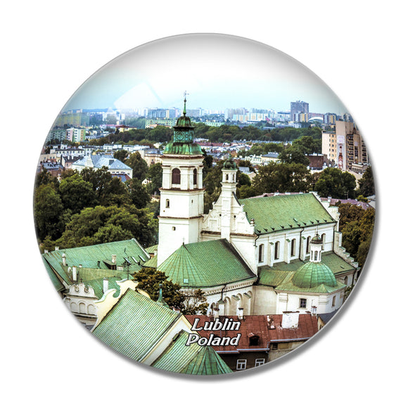 Poland Church Lublin 3D Fridge Magnet Crystal Glass