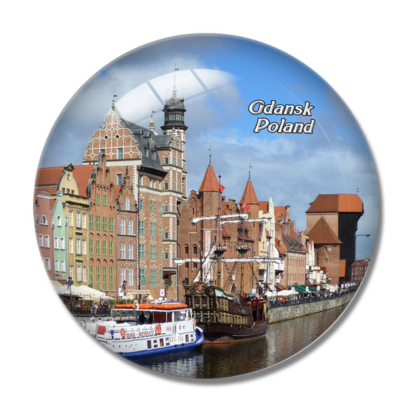 Poland Gdansk 3D Fridge Magnet Crystal Glass