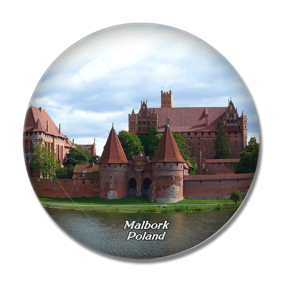 Poland Malbork Castle 3D Fridge Magnet Crystal Glass