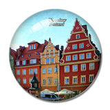 Poland Market in Wroclaw 3D Fridge Magnet Crystal Glass