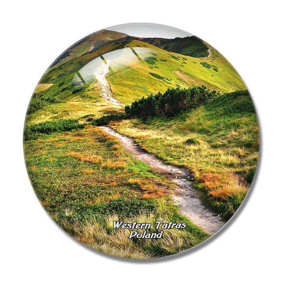 Poland Western Tatras Mountains 3D Fridge Magnet Crystal Glass