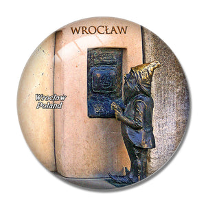 Poland Wroclaw's Dwarfs 3D Fridge Magnet Crystal Glass