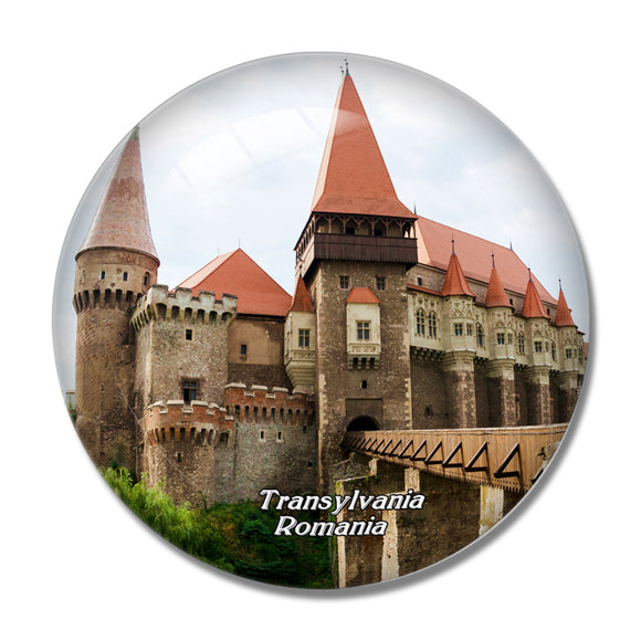 Romania Castle Iron Market Transylvania 3D Fridge Magnet Crystal Glass