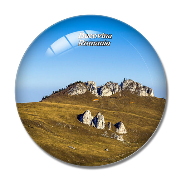 Romania Mountain Rarau Bucovina 3D Fridge Magnet Crystal Glass