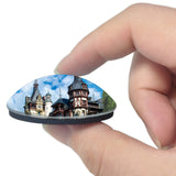 Romania Peles Castel Sinaia 3D Fridge Magnet Crystal Glass