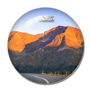 Romania Transfagarasan Highway Arges 3D Fridge Magnet Crystal Glass