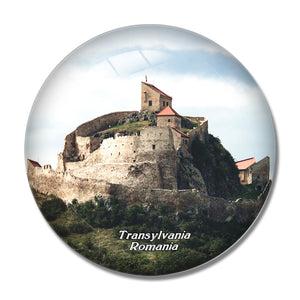 Romania Transylvania Castle 3D Fridge Magnet Crystal Glass