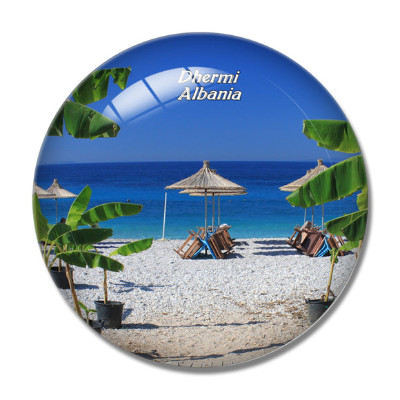 Albania Beach Dhermi 3D Fridge Magnet Crystal Glass