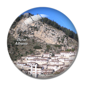 Albania Berat Castle 3D Fridge Magnet Crystal Glass