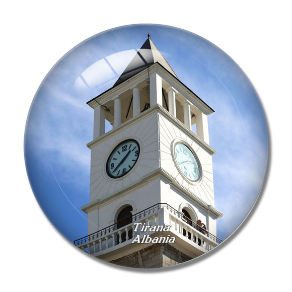 Albania Clock Tower Tirana 3D Fridge Magnet Crystal Glass