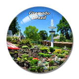 Brazil Mini Mundo Gramado 3D Fridge Magnet Crystal Glass