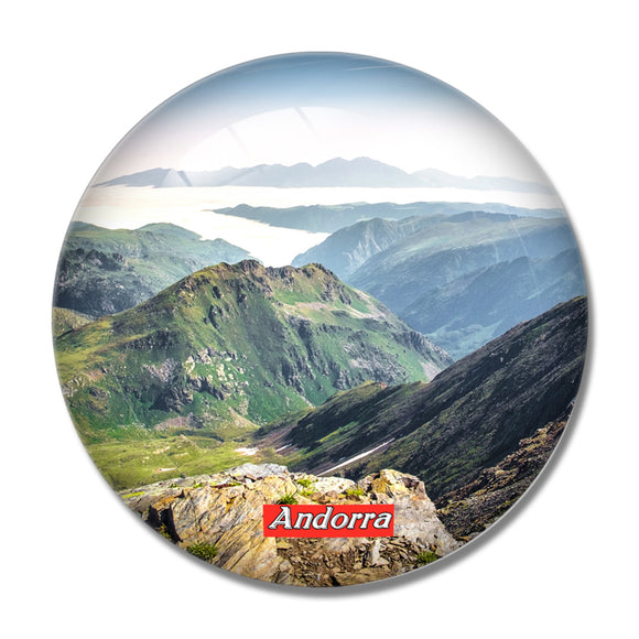 Andorra Alpine 3D Fridge Magnet Crystal Glass