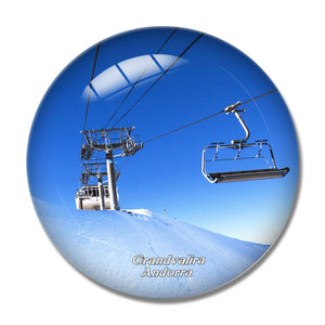 Andorra Grandvalira 3D Fridge Magnet Crystal Glass