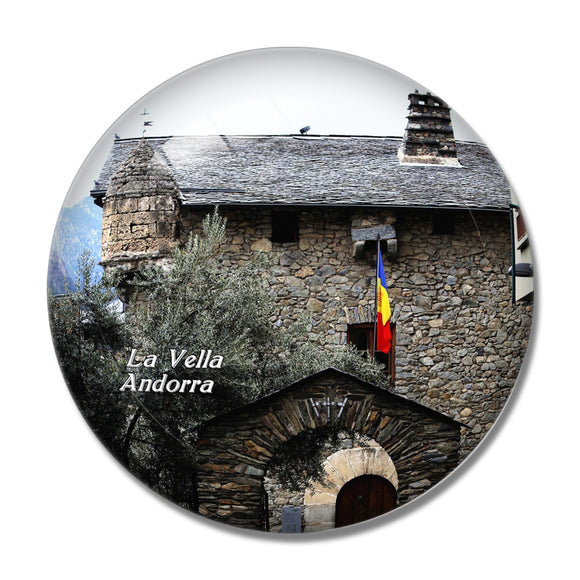 Andorra La Vella 3D Fridge Magnet Crystal Glass