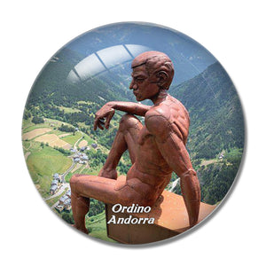 Andorra Ordino Statue 3D Fridge Magnet Crystal Glass