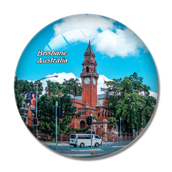 Australia Brisbane Clock Tower 3D Fridge Magnet Crystal Glass