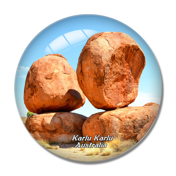 Australia Devils Marbles Karlu Karlu 3D Fridge Magnet Crystal Glass