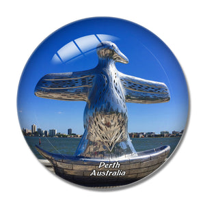 Australia Elizabeth Quay Perth 3D Fridge Magnet Crystal Glass