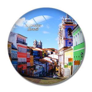 Brazil PelourinhoSalvador 3D Fridge Magnet Crystal Glass