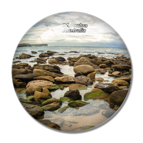 Australia Maroubra Beach 3D Fridge Magnet Crystal Glass