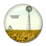 Australia Sunflower Queensland 3D Fridge Magnet Crystal Glass