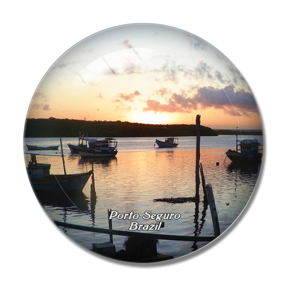 Brazil Porto Seguro 3D Fridge Magnet Crystal Glass