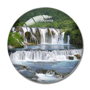 Bosnia Bihac Waterfall Una National Park 3D Fridge Magnet Crystal Glass