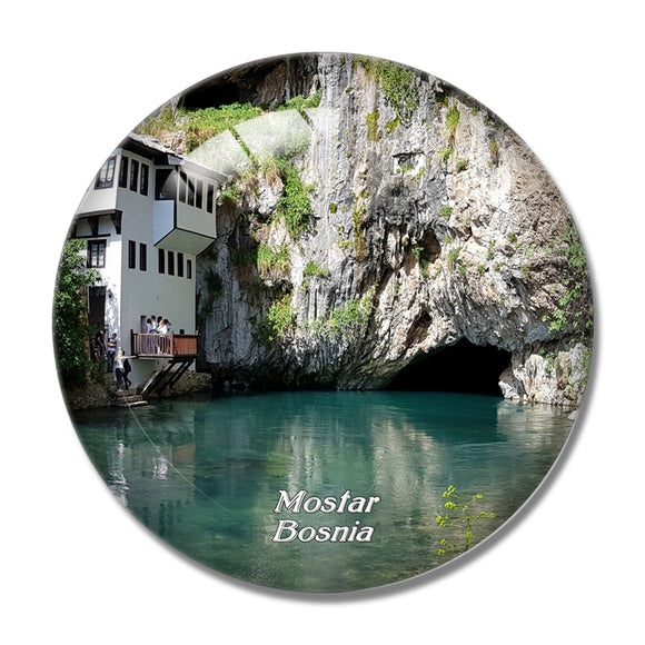 Bosnia Blagay Mostar Neretva 3D Fridge Magnet Crystal Glass