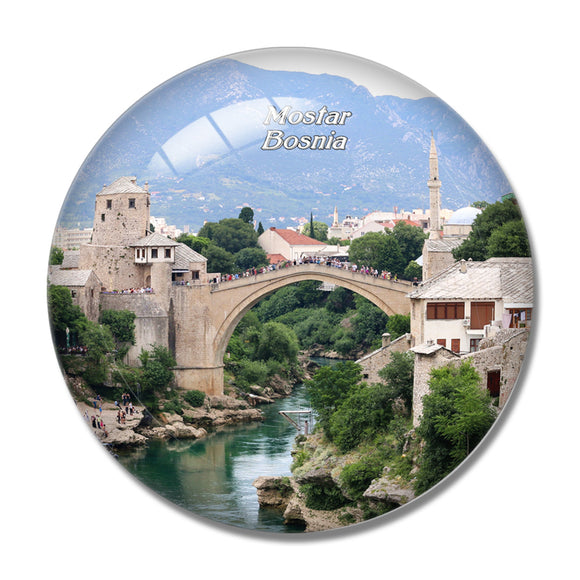 Bosnia Mostar Bosnia Bridge 3D Fridge Magnet Crystal Glass