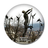 Bosnia Statue Sarajevo 3D Fridge Magnet Crystal Glass