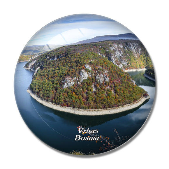 Bosnia The River Vrbas 3D Fridge Magnet Crystal Glass