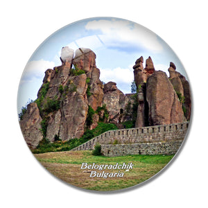 Bulgaria Belogradchik Fortress Rock 3D Fridge Magnet Crystal Glass