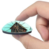 Bulgaria Nessebar Windmill 3D Fridge Magnet Crystal Glass