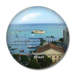 Brazil Salvador 3D Fridge Magnet Crystal Glass