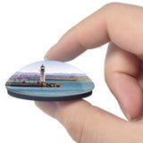 Bulgaria Port Lighthouse Burgas 3D Fridge Magnet Crystal Glass