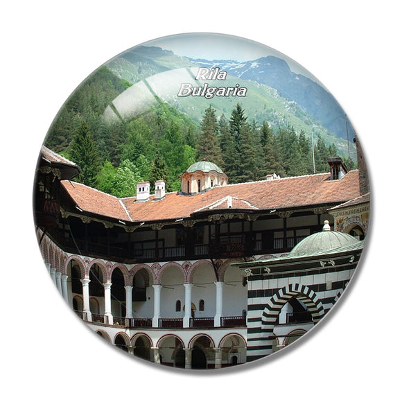 Bulgaria Rila Monastery 3D Fridge Magnet Crystal Glass