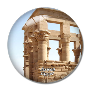 Egypt Aswan Philae Temple 3D Fridge Magnet Crystal Glass