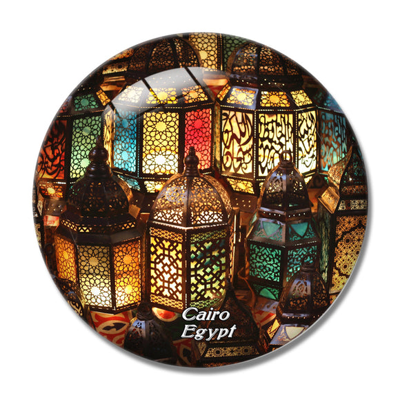 Egypt Cairo Lamps 3D Fridge Magnet Crystal Glass