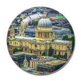 Brazil St. Paul's Cathedral Sao Paulo 3D Fridge Magnet Crystal Glass