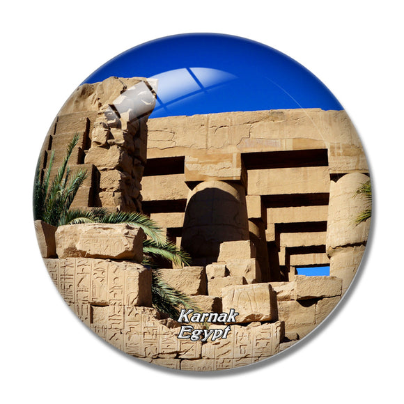 Egypt Karnak Temple 3D Fridge Magnet Crystal Glass