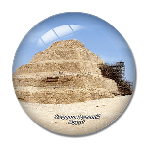 Egypt Saqqara Pyramid 3D Fridge Magnet Crystal Glass